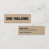 Carte De Visite Mini Promenade de chiens (Devant / Derrière)