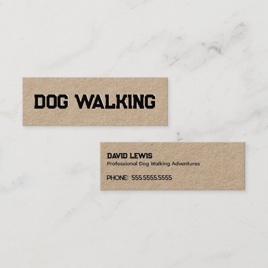 Carte De Visite Mini Promenade de chiens (Devant / Derrière)