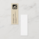 Carte De Visite Mini Promotion des médias sociaux / Variation / Beige (Devant / Derrière)
