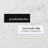 Carte De Visite Mini prosthodontiste. (Devant / Derrière)