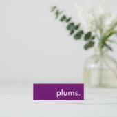 Carte De Visite Mini prunes. (Debout devant)
