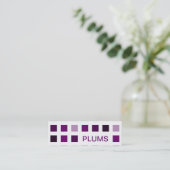 Carte De Visite Mini PRUNES (carrés de mod) (Debout devant)