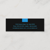 Carte De Visite Mini Psychologue - Aqua Blue Compact (Dos)