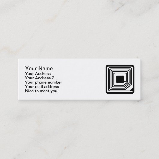 Carte De Visite Mini Puce de RFID (Devant)