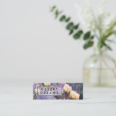 Carte De Visite Mini Purple Cactus Flower Desert Garden Photo Voyage (Debout devant)