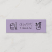 Carte De Visite Mini Purple Lilac Cleaning Services Société (Devant)