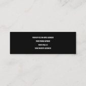 Carte De Visite Mini QR Code Black White Modern Mariage Planificateur d (Dos)