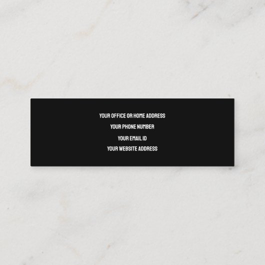 Carte De Visite Mini QR Code Black White Modern Mariage Planificateur d (Dos)