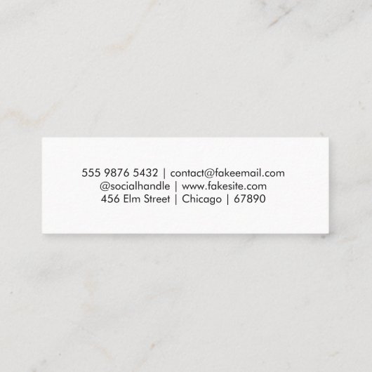 Carte De Visite Mini QR Code Mini Business (Dos)