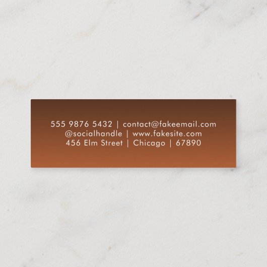 Carte De Visite Mini QR Code Modern Mini Business Card (Dos)