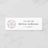 Carte De Visite Mini QR Code Muet rose médias sociaux (Devant)