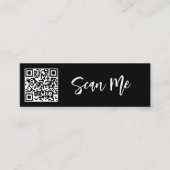 Carte De Visite Mini QR code Scan me Professional Small Business Blush (Devant)