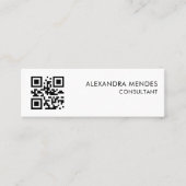 Carte De Visite Mini QR Code Scannable Moderne Design tendance (Devant)