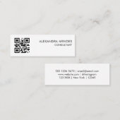 Carte De Visite Mini QR Code Scannable Moderne Design tendance (Devant / Derrière)