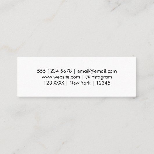 Carte De Visite Mini QR Code Scannable Moderne Design tendance (Dos)