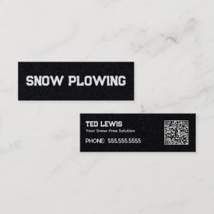 Carte De Visite Mini QR du souffleur de neige