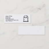 Carte De Visite Mini R.I.P. - Pierre tombale (Devant / Derrière)