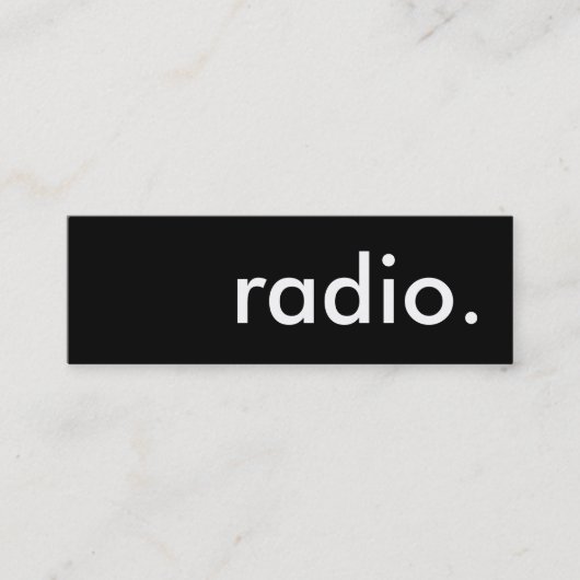 Carte De Visite Mini radio. (Devant)