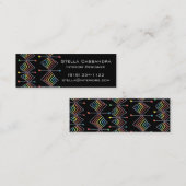 Carte De Visite Mini Rainbow prisme diamants créatif géométrique noir (Devant / Derrière)