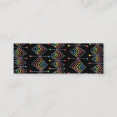 Carte De Visite Mini Rainbow prisme diamants créatif géométrique noir (Dos)