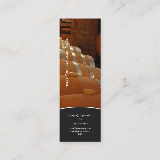 Carte De Visite Mini Raisin de vignoble de cave d'établissement (Devant)