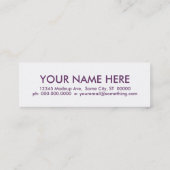 Carte De Visite Mini raisins. (Dos)