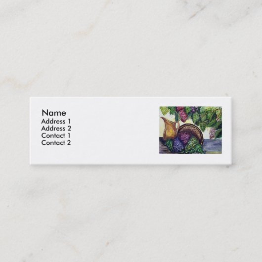 Carte De Visite Mini Raisins et broc en laiton (Devant)