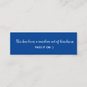 Carte De Visite Mini Random Act of Kindness Marine Bleu Blanc Minimal (Devant)