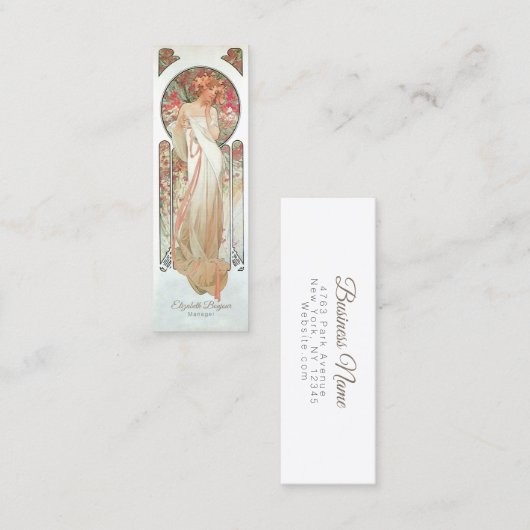 Carte De Visite Mini Rapidité des fleurs - (Devant / Derrière)