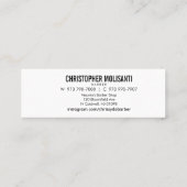 Carte De Visite Mini Rasoir droit/mini vintages (Dos)