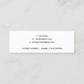 CARTE DE VISITE MINI RAYONNEMENTS D'ORANGE ROSE D'AQUA ROSE MODERNE (Dos)