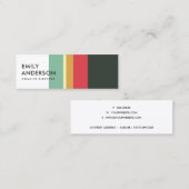 CARTE DE VISITE MINI RAYONNEMENTS D'ORANGE ROSE D'AQUA ROSE MODERNE (Devant / Derrière)