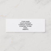 CARTE DE VISITE MINI RAYURES BLEUES DRÔLES DE ROUGE DE PARTIES (Dos)