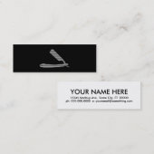 Carte De Visite Mini rayures de rasoir (Devant / Derrière)