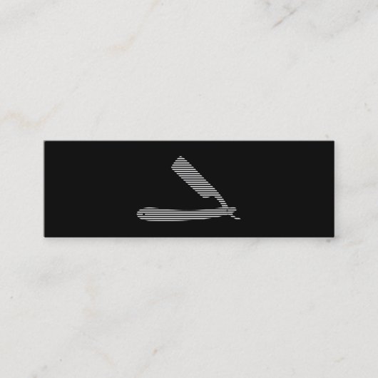 Carte De Visite Mini rayures de rasoir (Devant)