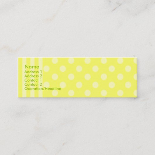 Carte De Visite Mini Rayures et points (Devant)