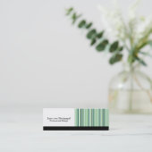 Carte De Visite Mini Rayures Vertes Cool (Debout devant)