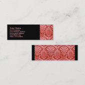 CARTE DE VISITE MINI RED DAMASK (Devant / Derrière)