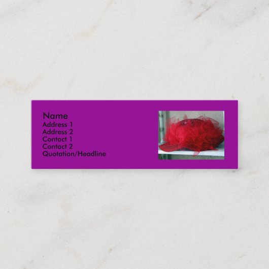 Carte De Visite Mini Red Hat (Devant)