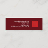 Carte De Visite Mini Redwood Red Modern Unique Design (Dos)