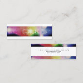 Carte De Visite Mini Regard moderne DJ de style de boîte de nuit (Devant / Derrière)