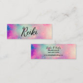 Carte De Visite Mini Reiki Praticien guérisseur espace aura (Devant / Derrière)