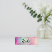 Carte De Visite Mini Reiki Praticien guérisseur espace aura (Debout devant)