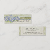 Carte De Visite Mini Remous bleu floral de fleurs d'hortensia de (Devant / Derrière)