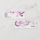 Carte De Visite Mini Remous pourpre (Devant / Derrière)
