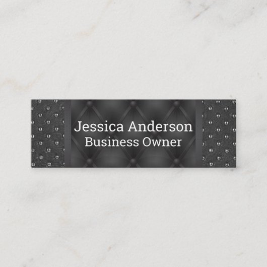 Carte De Visite Mini Remplissage noir rembourré | Luxe (Devant)