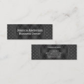 Carte De Visite Mini Remplissage noir rembourré | Luxe (Devant / Derrière)
