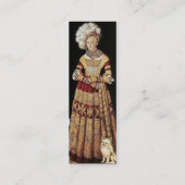 CARTE DE VISITE MINI RENASSAINCE BEAUTÉ, MODE BIJOUX COSTUME DESIGN (Dos)