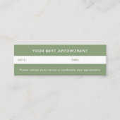 Carte De Visite Mini Rendez-vous au salon de coiffure Rappel Ciseaux ve (Devant)