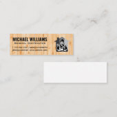 Carte De Visite Mini Réparateur avec outils main | Bois (Devant / Derrière)